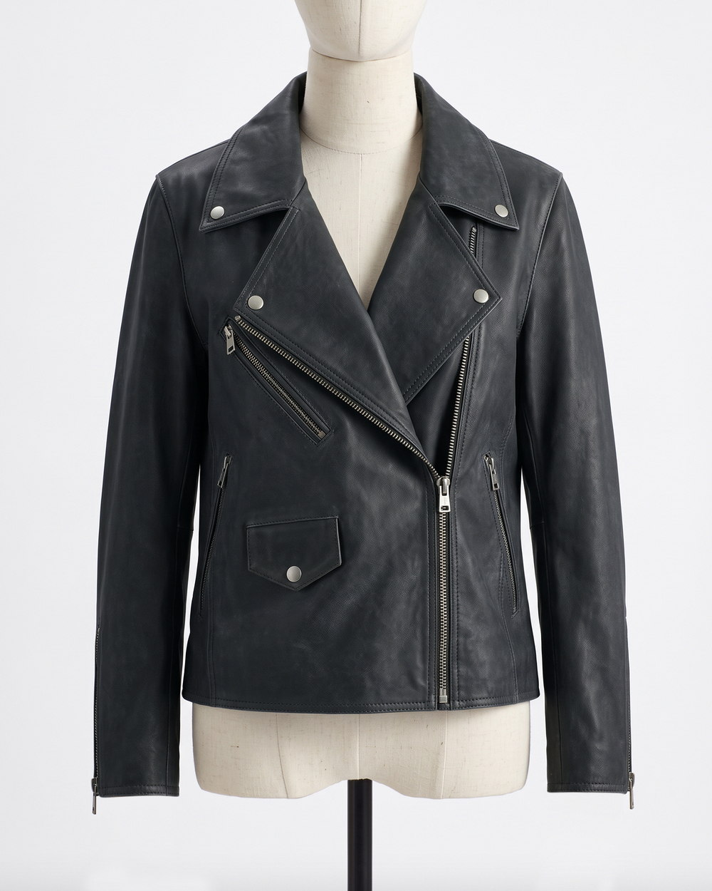 100% Leather Oversized Biker Jacket